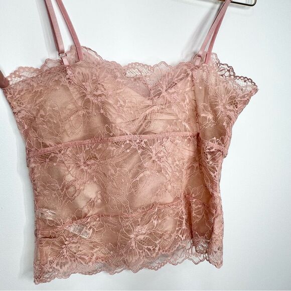 NWOT Free People Lacey Essential Cami Dusty Rose Medium - Picture 7 of 14